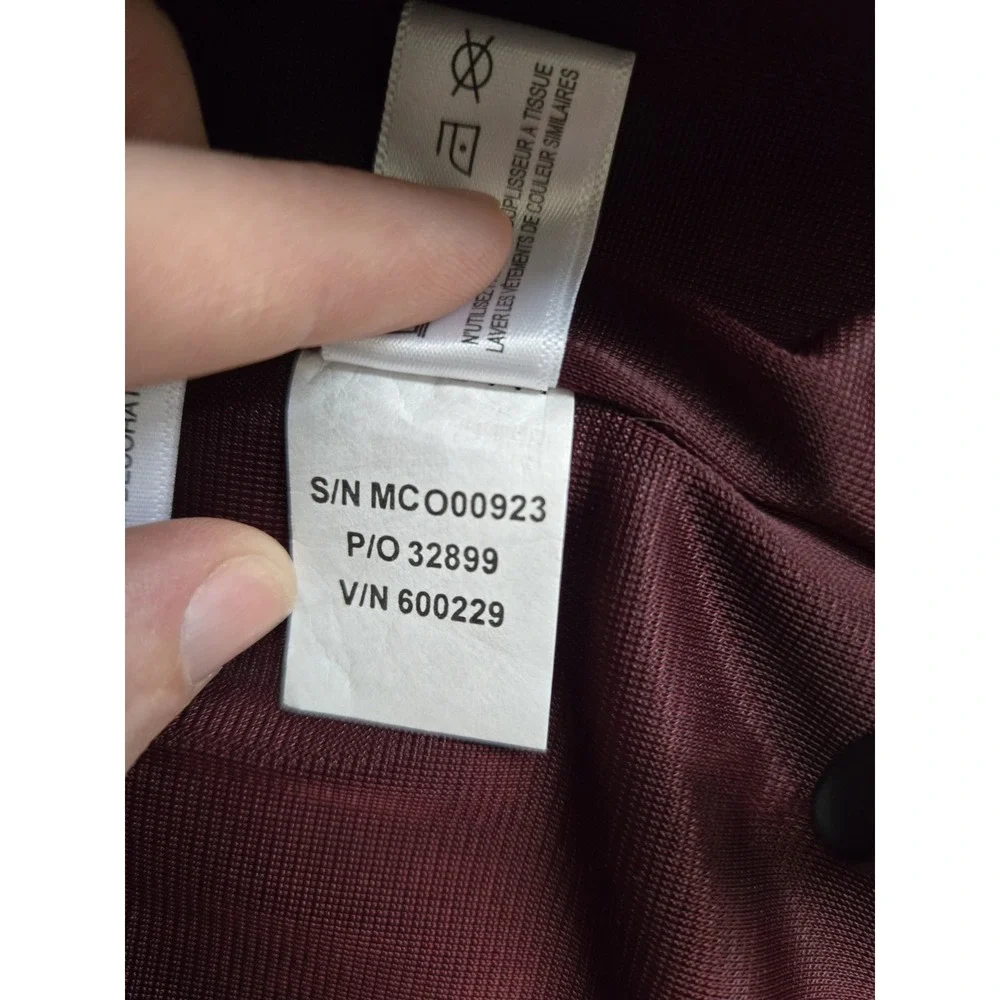Cutter & Buck Men's M Maroon CB WeatherTec Beacon Full Zip‎ Lightweight Jacket